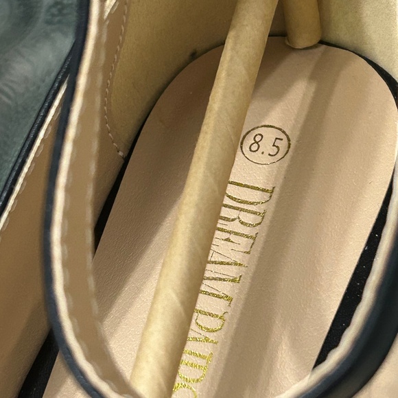 Black Kitten Heels With Adjustable Buckle - Picture 4 of 10